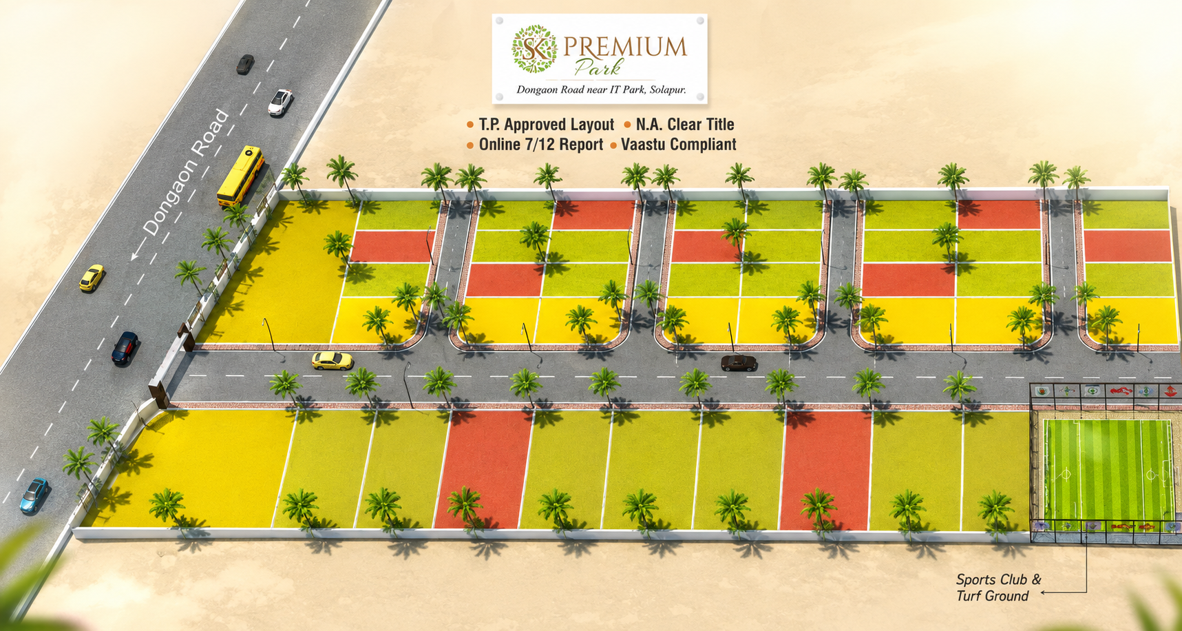 SHAH KULKARNI CITY open plot layout on Dongaon Road, Solapur
